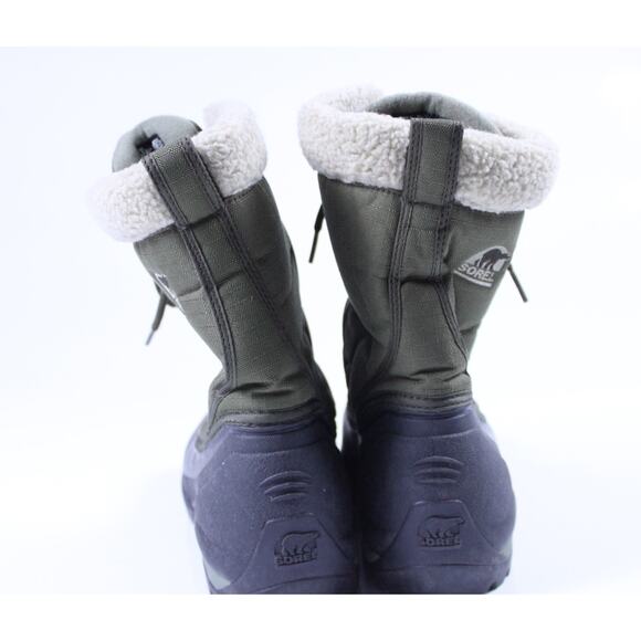 Sorel Cumberland 7 38 Insulated Winter Snow Boots Lace Up Olive Green shearling - Picture 4 of 5
